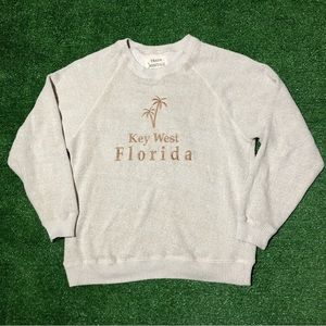 Key West Florida sweater in tan color by Trade Heritage, size L.